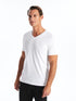 LC Waikiki V Neck Short Sleeve Combed Cotton Men's T-shirt